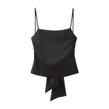 Yidouxian ZRN-Women's Tank Tops with Tied Back, Straight Neck, Adjustable Thin Straps, Female Camis, Sexy Fashion