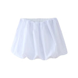 Yidouxian ZRN-Women's Balloon Mini Skirt, Mid Elastic Waist, Voluminous Hem, Female Skirts, Fashion