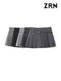 Yidouxian Shorts Skirts for Women, With Belt,Side Zipper, Mid Waist, Female Skort,Fashion