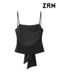 Yidouxian ZRN-Women's Tank Tops with Tied Back, Straight Neck, Adjustable Thin Straps, Female Camis, Sexy Fashion