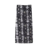 Yidouxian ZRN-Women's Strapless Leopard Tulle Draped Bustier Tops and High Waist Long Skirt, Female Two Pieces Sets, Sexy Fashion