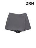 Yidouxian Shorts Skirts for Women, High Waist, Side Zipper, Female Skort, Chic Fashion