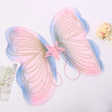 Yidouxian Butterfly Wing Set Sequin Star Cosplay Wings with Fairy Wand and Headband Costumes Props for Party Accessories