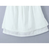 Yidouxian Summer 2024 Corset Sling White Dress Sexy Elegant Women Holiday Party Mini Dresses Lacing Up Back Beautiful Robe