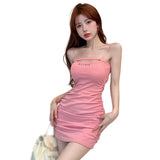 Yidouxian Women's Summer Korean Version Dress Slim Fit Sexy Tight Strap Dress