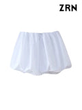 Yidouxian ZRN-Women's Balloon Mini Skirt, Mid Elastic Waist, Voluminous Hem, Female Skirts, Fashion