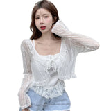 Yidouxian Shirt Korean Summer Cardigan Sunscreen Casual Long Sleeves Short Shirts Sun Protection Clothing