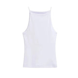 Yidouxian ZRN-Women's Halter Tank Tops, Sleeveless Vest, Thin Straps, Female Camis, Solid Color, Fashion