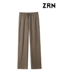 Yidouxian ZRN-Women's Flowy Straight Pants With Pockets, High Elastic Waist, Drawstring, Female Trousers, Fashion