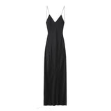 Yidouxian Party Midi Dress for Women, Thin Straps, Backless, Female Dresses, Sexy Fashion