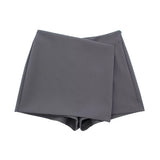 Yidouxian Shorts Skirts for Women, High Waist, Side Zipper, Female Skort, Chic Fashion