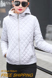 Yidouxian Ultralight Parka Winter Jacket Women Unique Style Women's With Hood Jackets Short Warm Thin Winter Coat Women New 2023