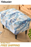 Yidouxian Style Wing Chair Cover Stretch Spandex Armchair Cover Relax Sofa Slipcovers With Seat Cushion Covers Footstool Covers