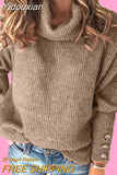 Yidouxian and Winter Women's Sweater High Neck Knit Top