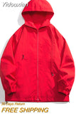 Yidouxian 2023 Spring Hooded Casual Jackets For Men Outdoor Black Windbreak Bomber Men's Jacket Coat