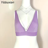 Yidouxian Tank Top Knitting Crop Tops Women Summer Camis Backless Camisole Fashion Casual Tube Top Female Sleeveless Cropped Vest