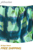 yidouxian Beach Style Green Mini Dress Robe Women Sleeveless Dress Matching Sets Summer Sundress Elegant Dresses Fashion Clothing