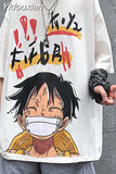 Yidouxian Japanese ainme T-shirts harajuku Graphic Tees Manga Cartoon Print Short Sleeve Top for Women Clothes Streetwear Hip Hop 921