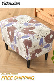 Yidouxian Style Wing Chair Cover Stretch Spandex Armchair Cover Relax Sofa Slipcovers With Seat Cushion Covers Footstool Covers