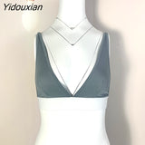 Yidouxian Tank Top Knitting Crop Tops Women Summer Camis Backless Camisole Fashion Casual Tube Top Female Sleeveless Cropped Vest