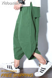 Yidouxian Summer baggy casual pants men streetwear harajuku joggers men cotton harem calf-length jogger pants for men