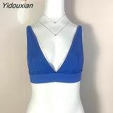 Yidouxian Tank Top Knitting Crop Tops Women Summer Camis Backless Camisole Fashion Casual Tube Top Female Sleeveless Cropped Vest