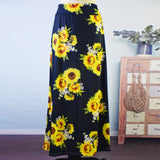 Yidouxian Women Ethnic Style Long Skirt Spring Autumn Printed Skirts Ladies Casual Big Swing Ankle-length Skirts Streetwear