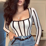 Yidouxian 2023 New Spring Bodysuits Women Top Fashion Black Turtleneck Playsuits One Piece Sexy Clubwear Outfits White Short Jumpsuit