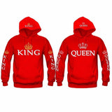 Yidouxian 2023 Autumn 3Colors King Queen Printed Hoodies Women Men Sweatshirt Lovers couples hoodie Hooded sweatshirt Casual Pullover