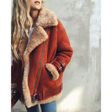 Yidouxian wool coat Women's lapel fur cotton coat
