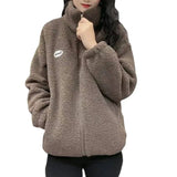 Yidouxian and Winter Lamb Wool Thickened and Warm Cotton Clothes Fashion Women's Grain Fleece Thick Coat