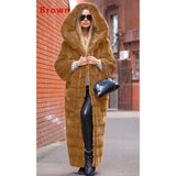 Yidouxian Autumn New Product Coat Hooded Cotton Coat Thickened and Extended Plush Coat Women's Coat Windbreaker