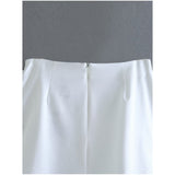 Yidouxian New White Skort with Bow Women Elegant Shorts Chic Lady High-waisted Shorts Female Hot Pants