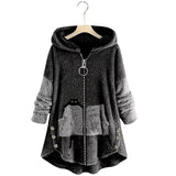 Yidouxian Winter Casual Style Casual Sweater Women's Polyester Hooded Loose Women's Sweater