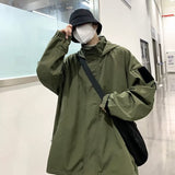 Yidouxian 2023 Spring Autumn Hooded Casual Men's Jacket Solid Color Windbreak Cargo Jackets For Men