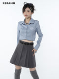 yidouxian Summer Korean Preppy Style All-match Solid Color Pleated Mini Skirts Women&#39;s Streetwear Y2K Harajuku Ulzzang A-Line Skirt