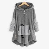 Yidouxian Winter Casual Style Casual Sweater Women's Polyester Hooded Loose Women's Sweater