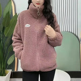 Yidouxian and Winter Lamb Wool Thickened and Warm Cotton Clothes Fashion Women's Grain Fleece Thick Coat