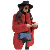 Yidouxian Temperament Commuting Long Sleeve Lapel Fur Coat Solid Color Warm Large Coat Women's Fur