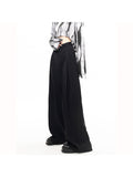 yidouxian Spring Suit Pants Female Solid Wide Leg Pants Women Full Length Pants Ladies High Quality simple Casual Straight Pants