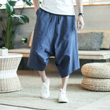 Yidouxian Men Harajuku Harem Pants 2023 Mens Summer Cotton Linen Joggers Pants Male Vintage Korean Style Sweatpants Fashions