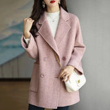 Yidouxian length woolen coat for women in autumn and winter 2023, new loose fitting foreign style woolen coat, thick style