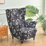 Yidouxian Style Wing Chair Cover Stretch Spandex Armchair Cover Relax Sofa Slipcovers With Seat Cushion Covers Footstool Covers