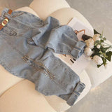 yidouxian Women Autumn Design Sense Heavy Bead Nail Bead Hollowed Out Baggy Denim Straight Pants Personality High Waist Jeans Feamle