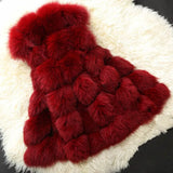 Yidouxian and Winter New Women's Wear Mid length Casual Fur Coat Fur Vest