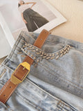 yidouxian Women Autumn Design Sense Heavy Bead Nail Bead Hollowed Out Baggy Denim Straight Pants Personality High Waist Jeans Feamle