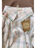 yidouxian Spring French Style Loose Couple Lapel Plaid Shirts Korean Women New Fashion Long Sleeve Blouses Top Female Clothing