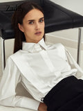 yidouxian 2023 Spring New Elegant Long Sleeve Women White Shirt Office Lady Button Up Women Tunic Blouse Work Female Tops Clothing