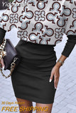 Yidouxian Women Long Sleeve Stitching Dress Office Ladies Slim Bag Hip Mini Dress O-neck Boaycon Dress Robes De Soirée