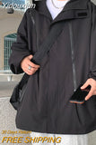 Yidouxian 2023 Spring Hooded Casual Man Jacket Outdoor Coat Black Windbreak Bomber Jackets For Men
